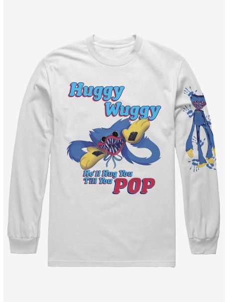 Guys Poppy Playtime Huggy Wuggy Long-Sleeve T-Shirt Long Sleeves