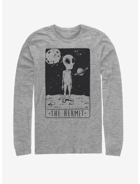 Long Sleeves Guys Space Hermit Long-Sleeve T-Shirt