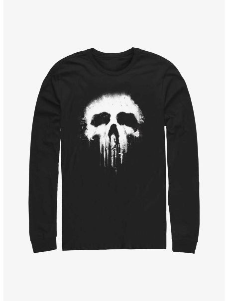 Long Sleeves Guys Marvel The Punisher Skull Grunge Long-Sleeve T-Shirt