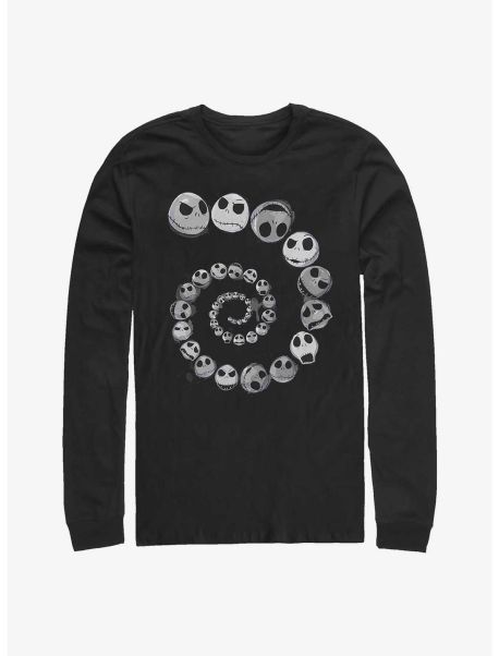 Disney The Nightmare Before Christmas Jack Emotions Spiral Long-Sleeve T-Shirt Long Sleeves Guys