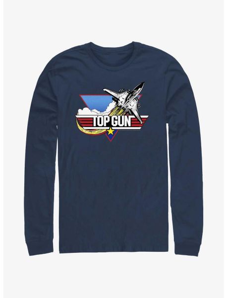 Top Gun Logo Long Sleeve T-Shirt Guys Long Sleeves