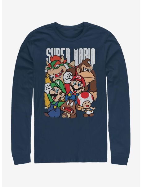 Super Mario Super Grouper Long-Sleeve T-Shirt Long Sleeves Guys