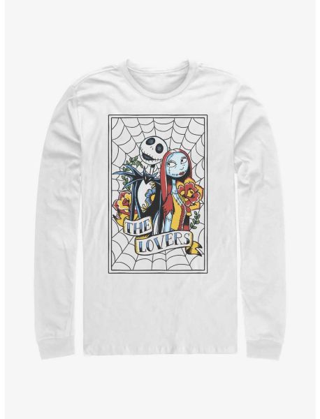 Guys Long Sleeves Disney The Nightmare Before Christmas Jack And Sally The Lovers Long-Sleeve T-Shirt
