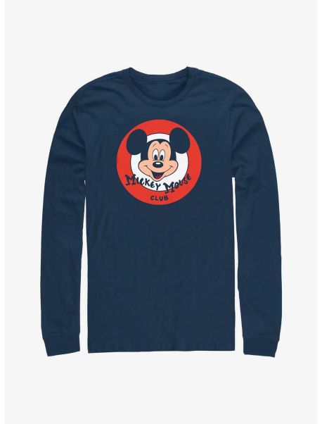 Guys Long Sleeves Disney 100 Mickey Mouse Club Long-Sleeve T-Shirt