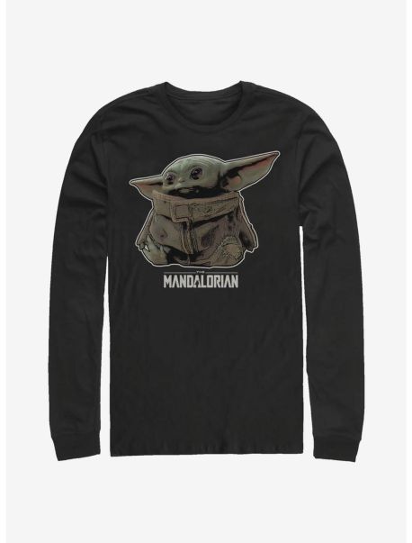 Guys Long Sleeves Star Wars The Mandalorian Bounty The Child Long-Sleeve T-Shirt