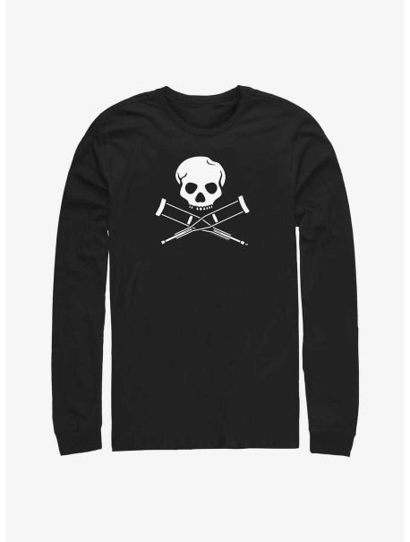 Long Sleeves Jackass Skull Logo Long Sleeve T-Shirt Guys