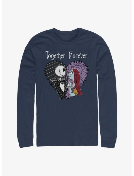 The Nightmare Before Christmas Jack & Sally Together Forever Long-Sleeve T-Shirt Long Sleeves Guys