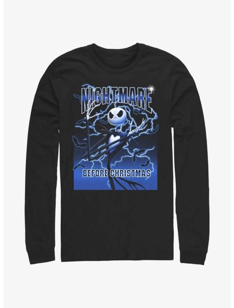 Guys Disney The Nightmare Before Christmas Electric Jack Long-Sleeve T-Shirt Long Sleeves