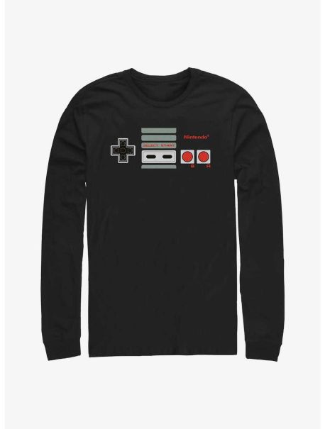 Long Sleeves Nintendo Nes Controller Long-Sleeve T-Shirt Guys
