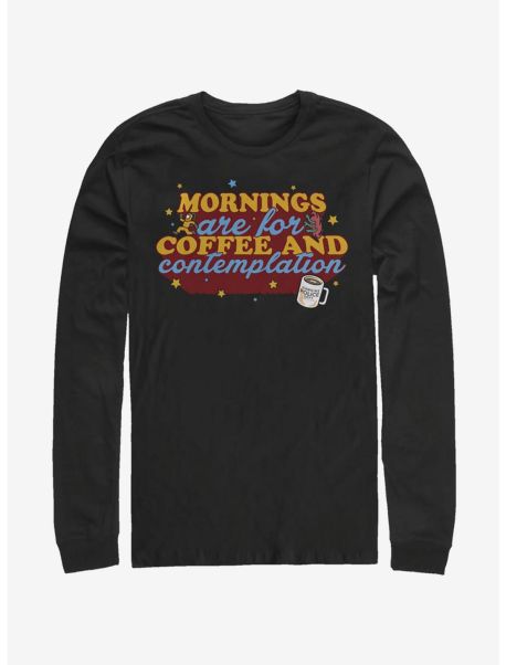 Stranger Things Coffee Contemplations Long-Sleeve T-Shirt Guys Long Sleeves