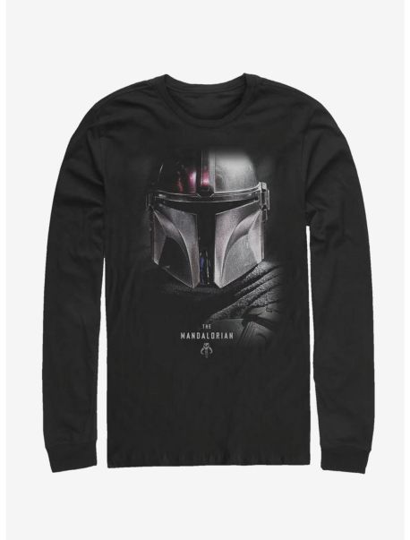 Long Sleeves Guys Star Wars The Mandalorian Hero Shot Long-Sleeve T-Shirt