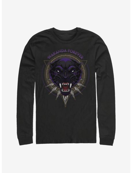 Long Sleeves Guys Marvel Black Panther Fearless Long-Sleeve T-Shirt