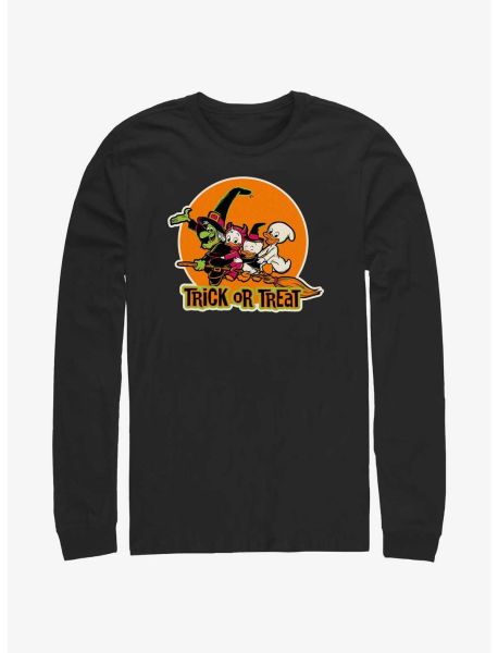 Guys Long Sleeves Disney100 Halloween Huey Dewey And Louie Trick Or Treat Long-Sleeve T-Shirt