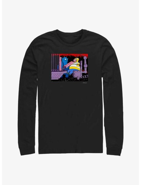 The Simpsons Devil Feeding Homer Long-Sleeve T-Shirt Long Sleeves Guys