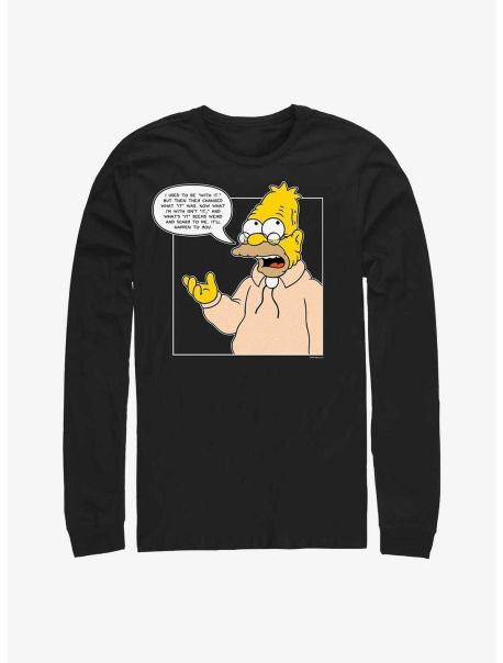 Guys The Simpsons Forever Grampa Long-Sleeve T-Shirt Long Sleeves