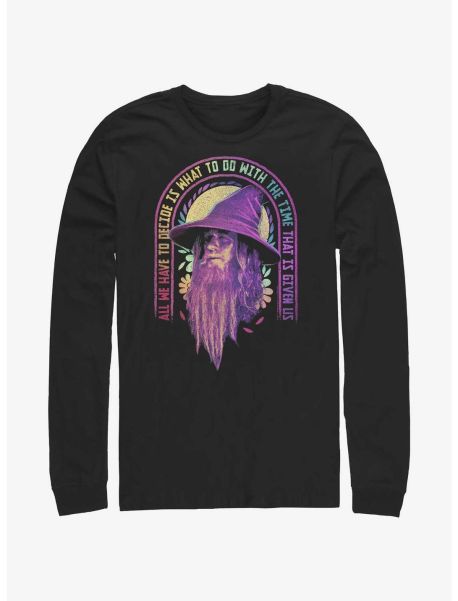 Guys The Lord Of The Rings Gandalf Decide With Time Long-Sleeve T-Shirt Long Sleeves
