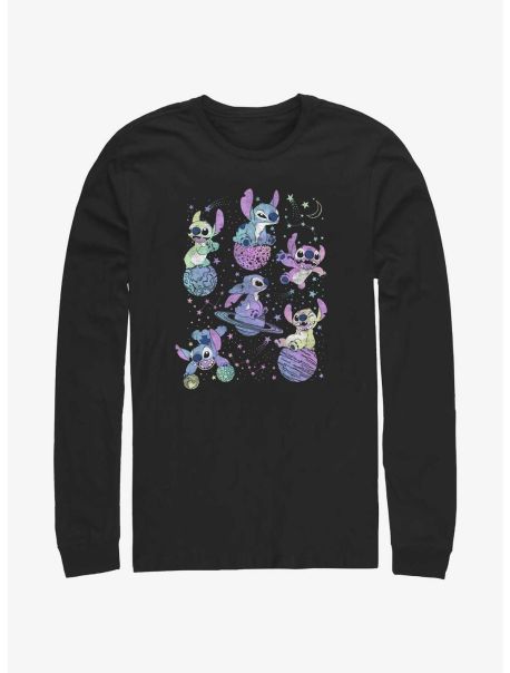 Disney Lilo & Stitch Planetary Stitch Long-Sleeve T-Shirt Guys Long Sleeves