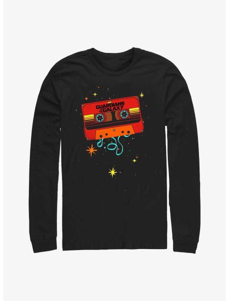 Marvel Guardians Of The Galaxy Cassette Tape Long-Sleeve T-Shirt Long Sleeves Guys