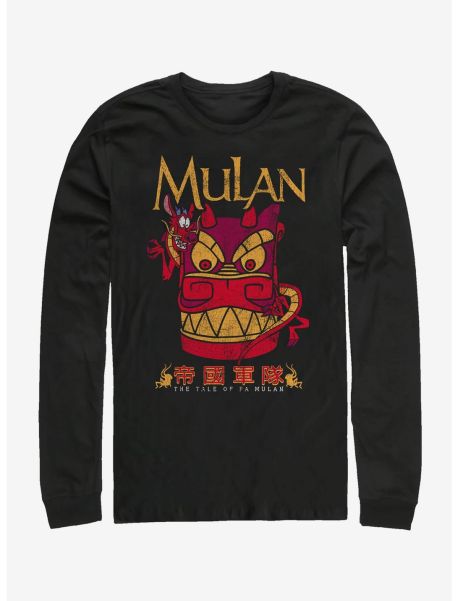 Disney Mulan Stone Mushu Long-Sleeve T-Shirt Long Sleeves Guys