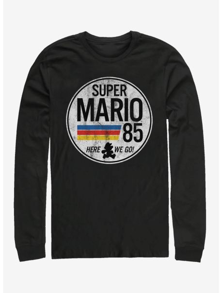 Long Sleeves Guys Super Mario Mario Is Go Long-Sleeve T-Shirt