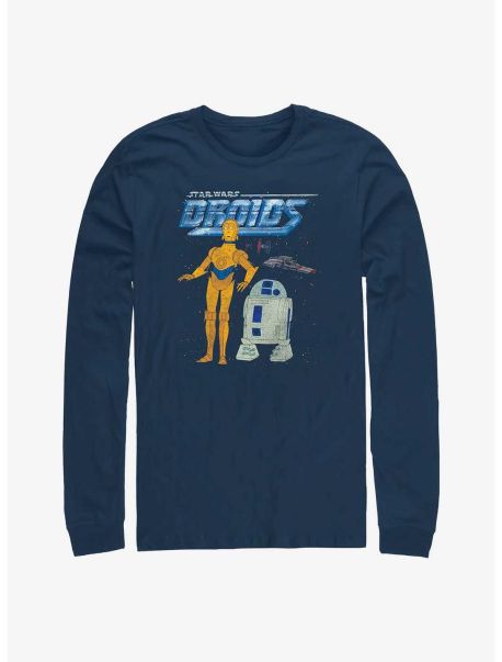 Guys Star Wars R2 And C-3Po Long Sleeve T-Shirt Long Sleeves