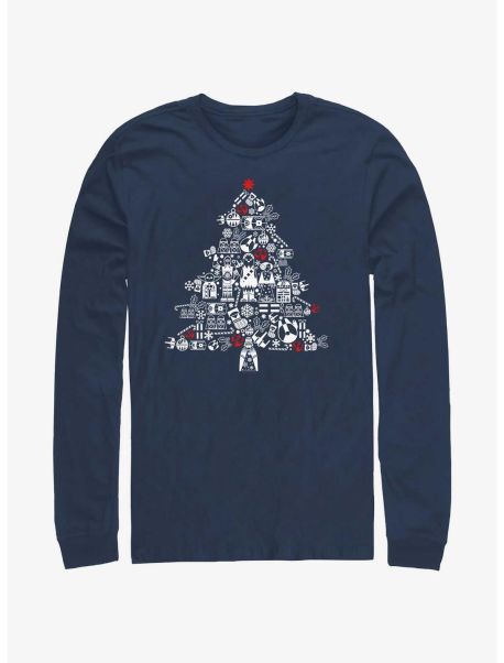 Star Wars Christmas Tree Fill Long-Sleeve T-Shirt Guys Long Sleeves