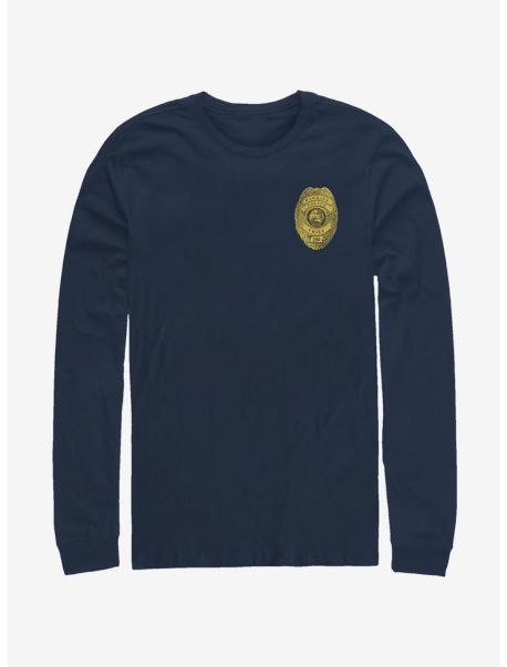 Stranger Things Hawkins Police Badge Long-Sleeve T-Shirt Long Sleeves Guys