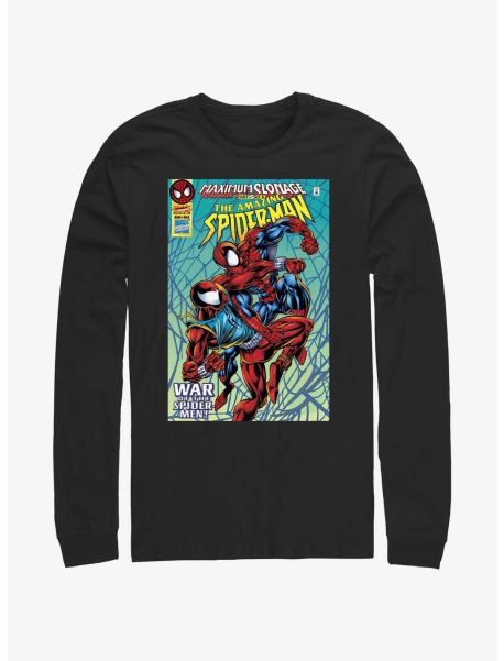 Marvel Spider-Man Clone Wars Comic Cover Long-Sleeve T-Shirt Long Sleeves Guys