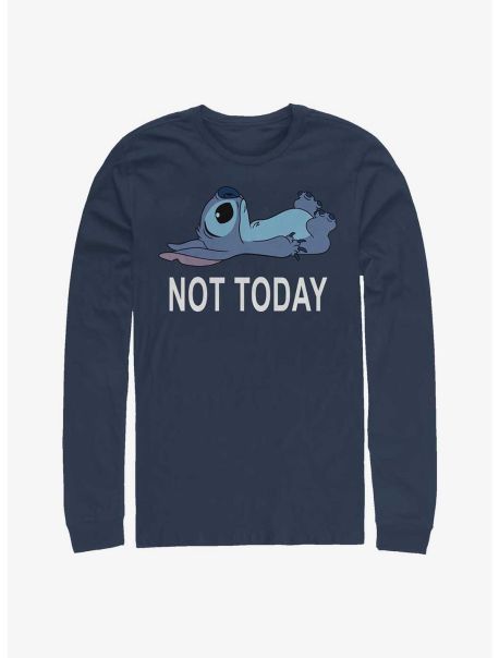 Guys Long Sleeves Disney Lilo & Stitch Not Today Long-Sleeve T-Shirt