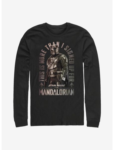 Long Sleeves Star Wars The Mandalorian Signed Up Long-Sleeve T-Shirt Guys