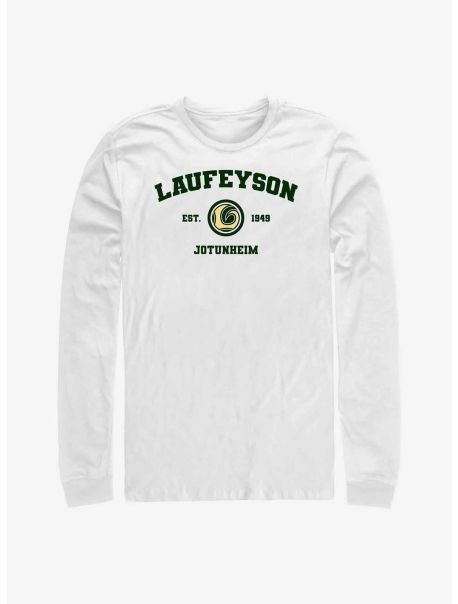 Guys Long Sleeves Marvel Laufeyson Jotunheim Collegiate Long-Sleeve T-Shirt