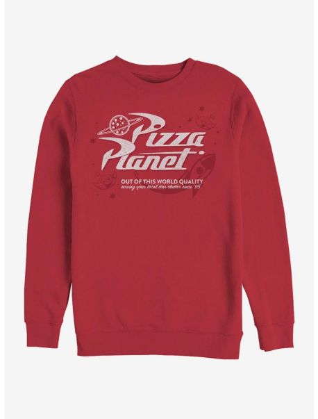Sweatshirts Guys Disney Pixar Toy Story Retro Pizza Planet Crew Sweatshirt