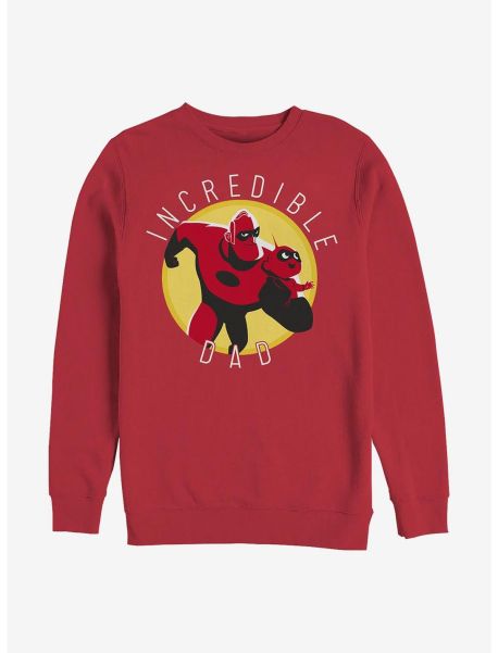Sweatshirts Guys Disney Pixar The Incredibles Incredible Dad Circle Crew Sweatshirt