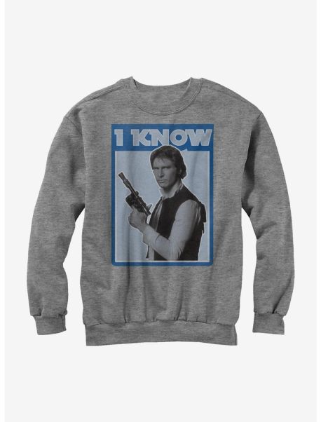 Sweatshirts Star Wars Han Solo Quote I Know Sweatshirt Guys