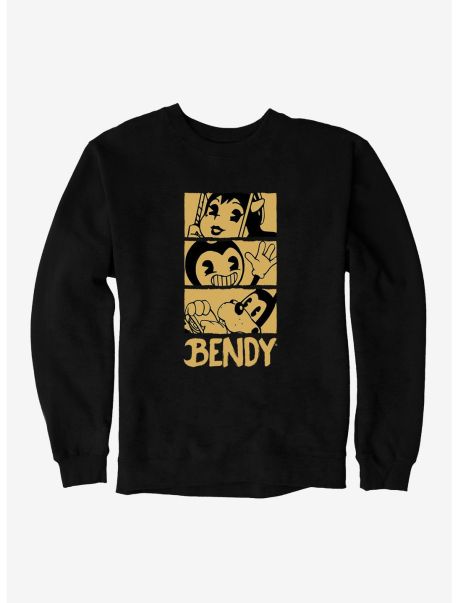 Guys Bendy And The Ink Machine Character Stack Sweatshirt Sweatshirts