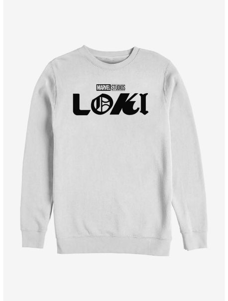Marvel Loki Logo Crew Sweatshirt Guys Sweatshirts