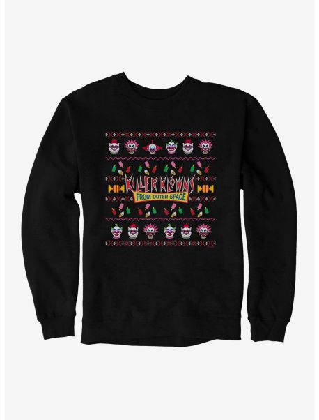 Sweatshirts Killer Klowns From Outer Space Ugly Christmas Sweater Pattern Sweatshirt Guys