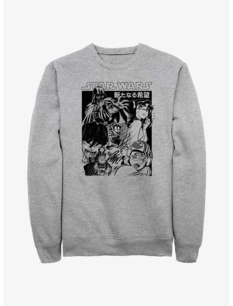 Star Wars Anime Style Galactic Heroes Poster Sweatshirt Sweatshirts Guys