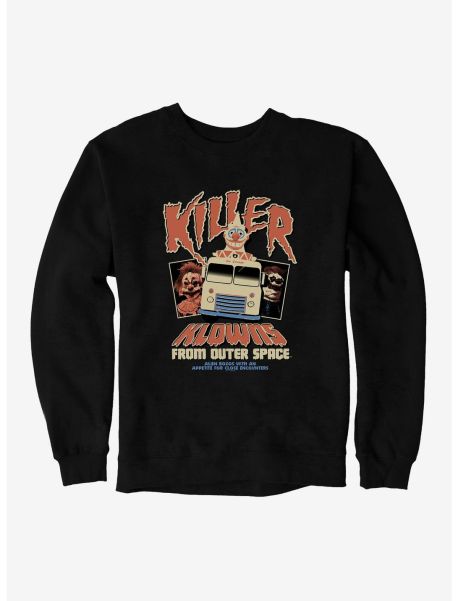 Guys Killer Klowns From Outer Space Vintage Movie Poster Sweatshirt Sweatshirts