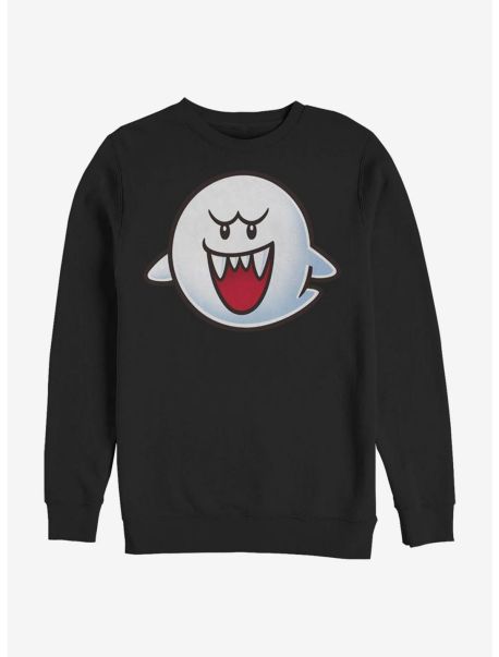 Sweatshirts Super Mario Boo Face Crew Sweatshirt Guys