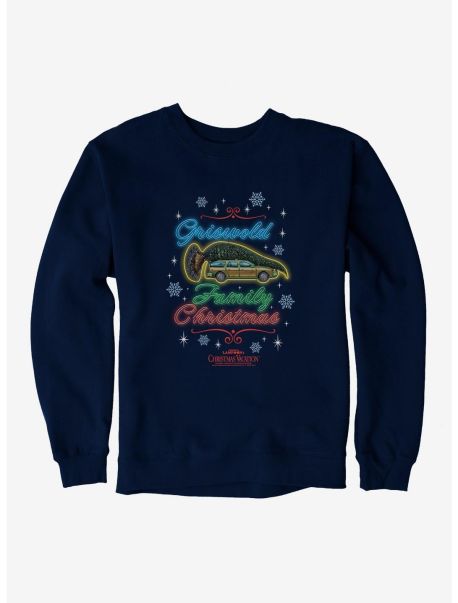 Guys Sweatshirts Christmas Vacation Neon Griswold Family Sweatshirt