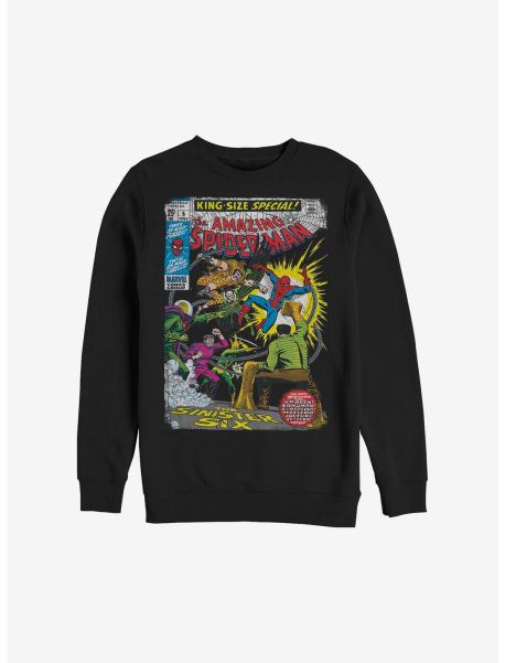 Marvel Spider-Man Comic Crew Sweatshirt Sweatshirts Guys
