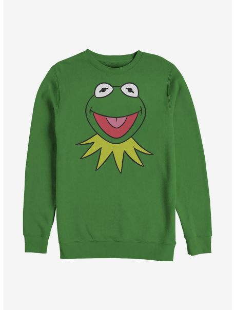 Disney The Muppets Kermit Big Face Crew Sweatshirt Guys Sweatshirts