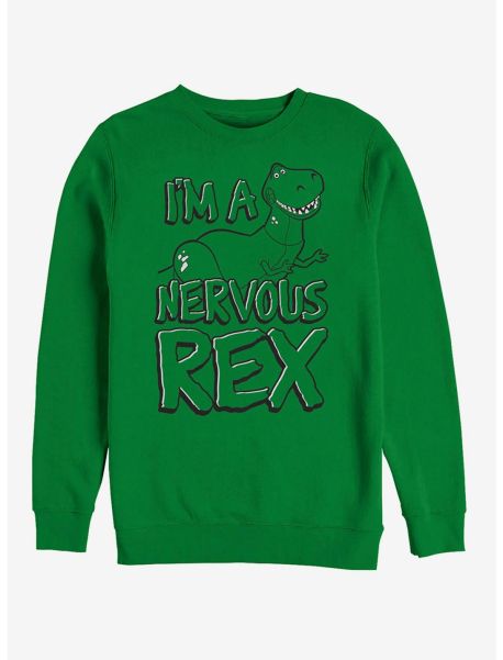 Guys Disney Pixar Toy Story Nervous Rex Sweatshirt Sweatshirts