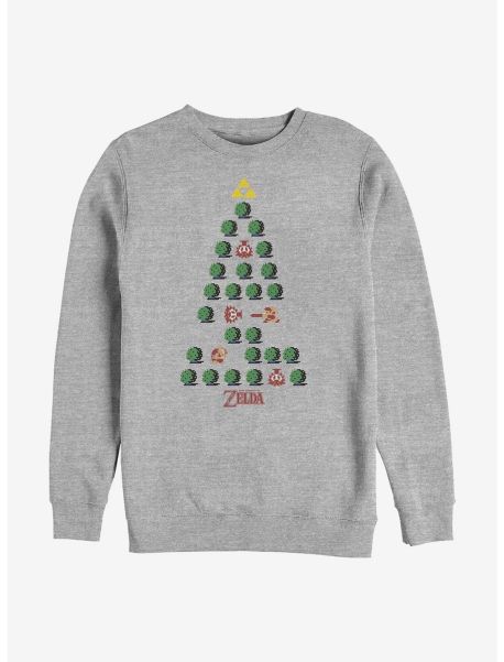 Sweatshirts Guys Nintendo The Legend Of Zelda Christmas Tree Crew Sweatshirt