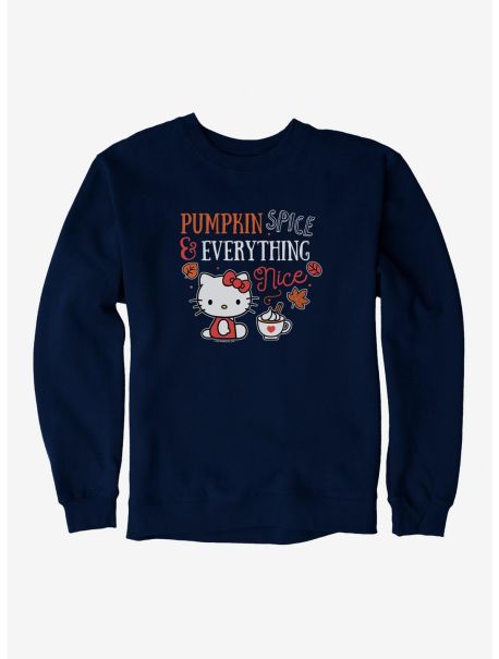 Guys Hello Kitty Pumpkin Spice & Everything Nice Sweatshirt Sweatshirts