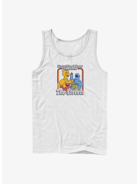 Guys Tank Tops Sesame Street Everything I Know I Learned On The Streets Tank