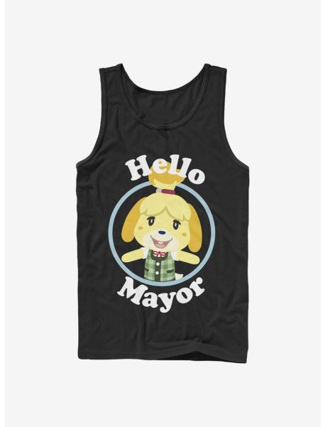 Tank Tops Guys Animal Crossing Hello Mayor Tank