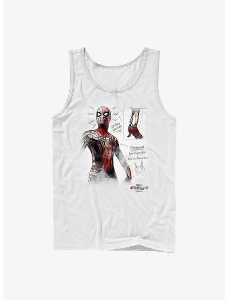 Guys Marvel Spider-Man: No Way Home Sketched Spider Tank Tank Tops