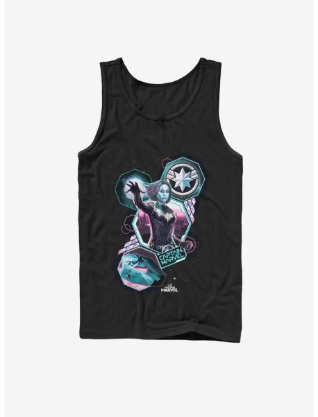 Marvel Captain Marvel Space Time Tank Guys Tank Tops